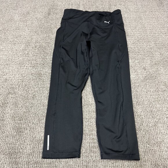 Puma Leggings Black Cropped Women’s Size Medium - Picture 1 of 12